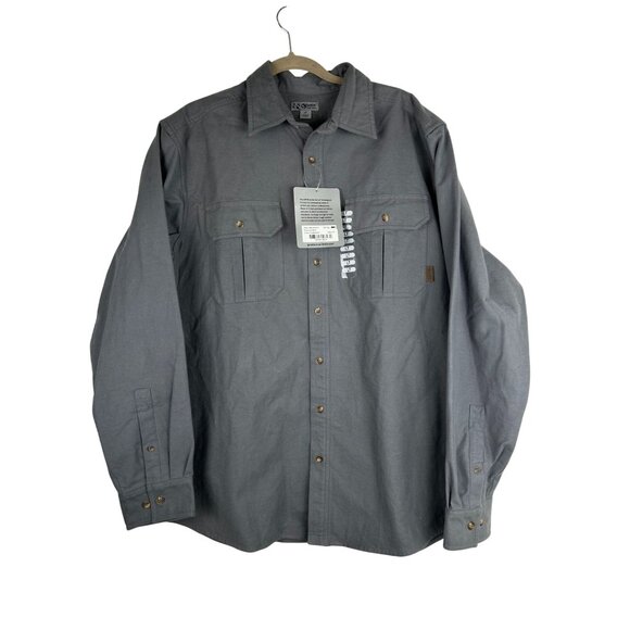 Guide Series Mens LT Chamois Shirt Castlerock Gray Long Sleeve Button-Up Durable - Picture 1 of 14